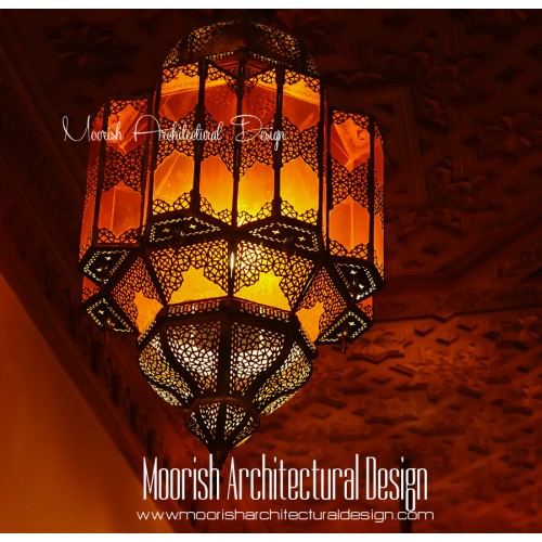 Moroccan Colored Glass Lantern