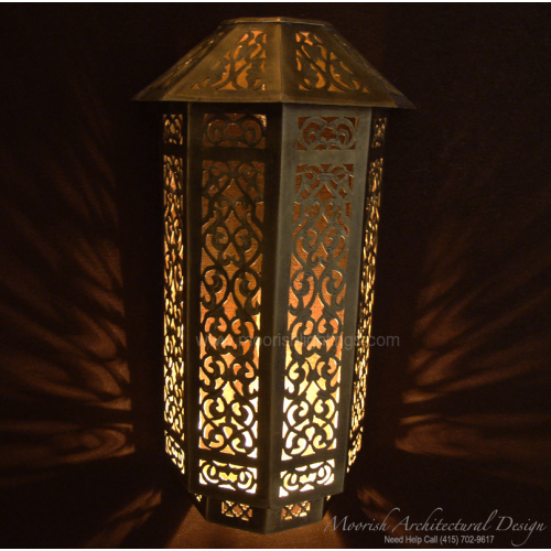 Filigree metal wall sconce